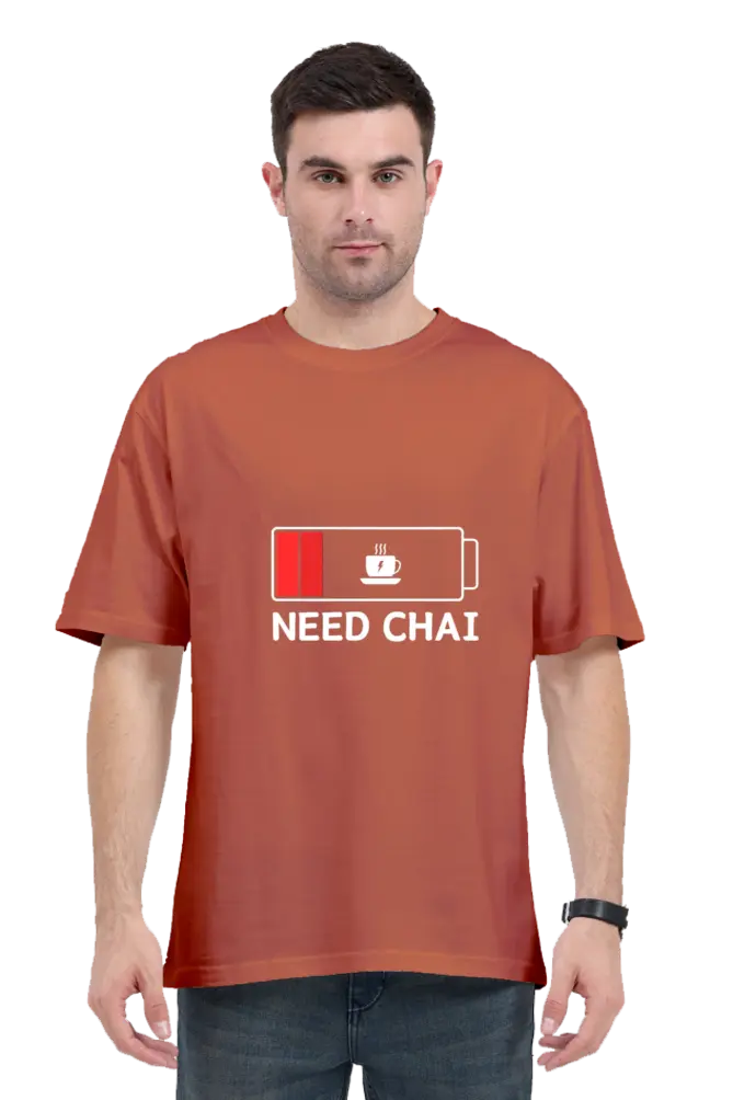Need Chai T-Shirt – Men’s Oversized Graphic Tee 240 GSM