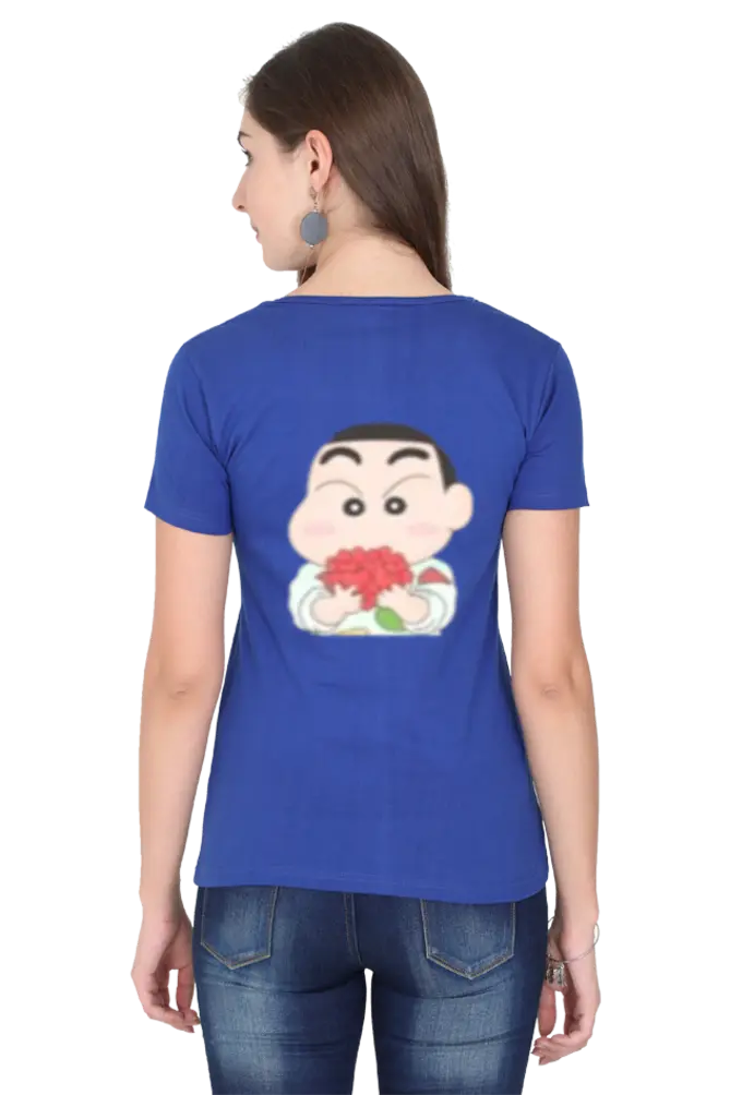 Shinchan Classic Crewneck T-Shirt for Women | Cute Anime Graphic Tee | Multiple Colors & Sizes