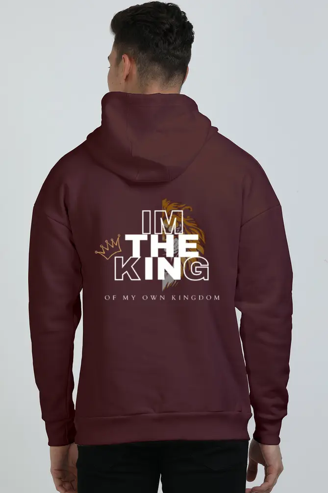 Zteezz Heavyweight Hoodie - I Am the King of My Own Kingdom | Lion Design | S-3XL | 400 GSM