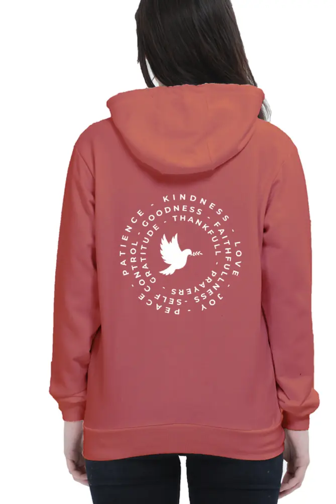 Zteezz 300 GSM Winter Hoodie – Bird Back Design with Inspirational Words | S-3XL