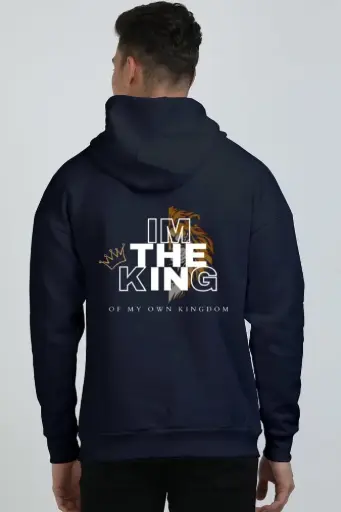 Zteezz Heavyweight Hoodie - I Am the King of My Own Kingdom | Lion Design | S-3XL | 400 GSM
