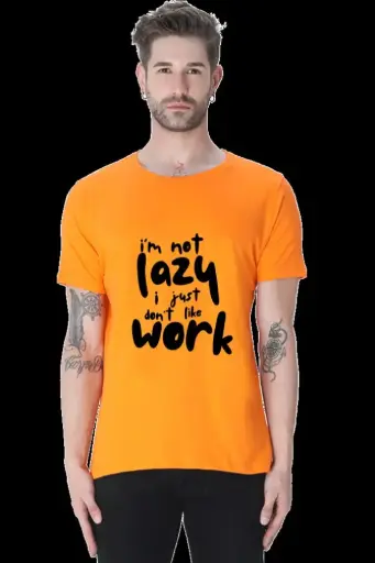 "I’m Not Lazy" Men’s Classic Crew T-Shirt – Relatable Slogan Tee (Upto 3XL) 