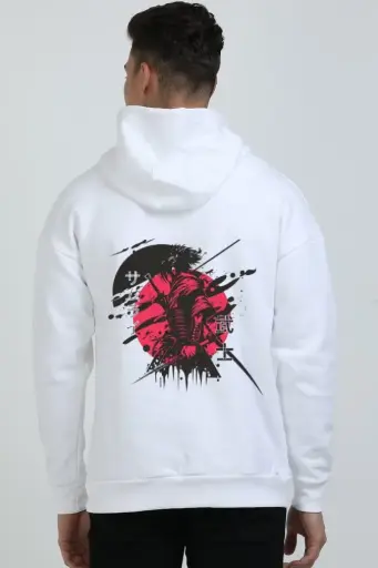 Men’s Premium Samurai Back Design Hoodie – 400 GSM | Heavyweight | Streetwear