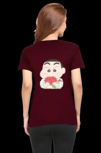Shinchan Classic Crewneck T-Shirt for Women | Cute Anime Graphic Tee | Multiple Colors & Sizes