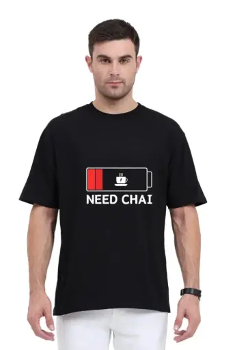 Need Chai T-Shirt – Men’s Oversized Graphic Tee 240 GSM